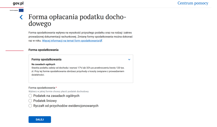 Jak Zmienić Formę Opodatkowania Przez Stronę Biznes.gov.pl? Instrukcja ...